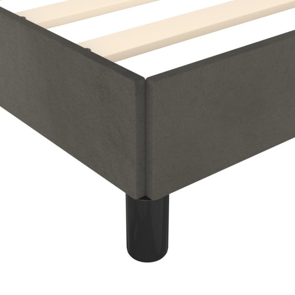 Estructura de cama de terciopelo gris oscuro 90x190 cm Estructura de cama de terciopelo gris oscuro 90x190 cm