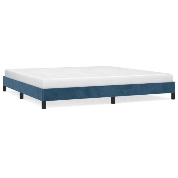 Estructura de cama de terciopelo azul 200x200 cm Estructura de cama de terciopelo azul 200x200 cm
