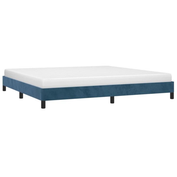 Estructura de cama de terciopelo azul 200x200 cm Estructura de cama de terciopelo azul 200x200 cm