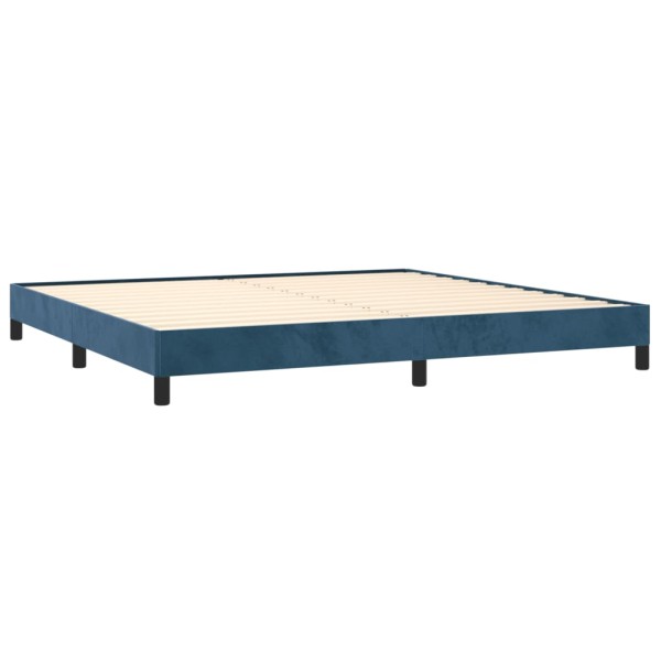Estructura de cama de terciopelo azul 200x200 cm Estructura de cama de terciopelo azul 200x200 cm