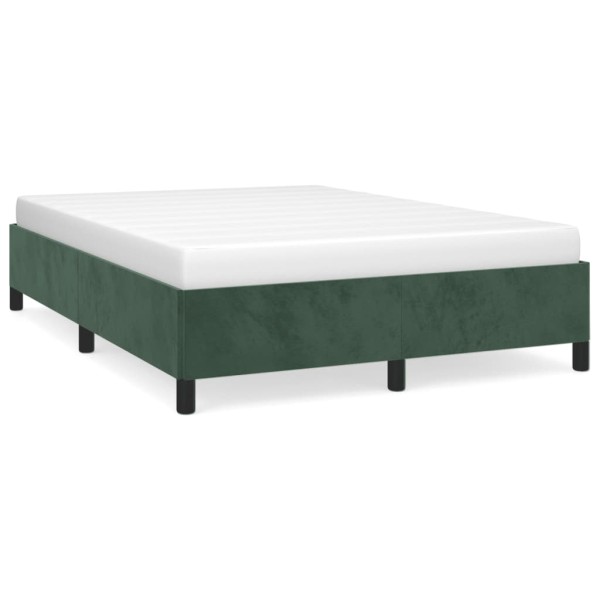 Estructura de cama de terciopelo verde 140x190 cm Estructura de cama de terciopelo verde 140x190 cm