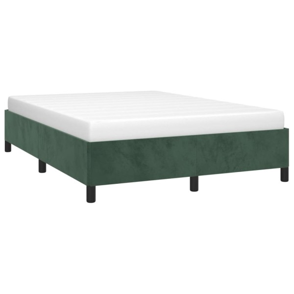 Estructura de cama de terciopelo verde 140x190 cm Estructura de cama de terciopelo verde 140x190 cm