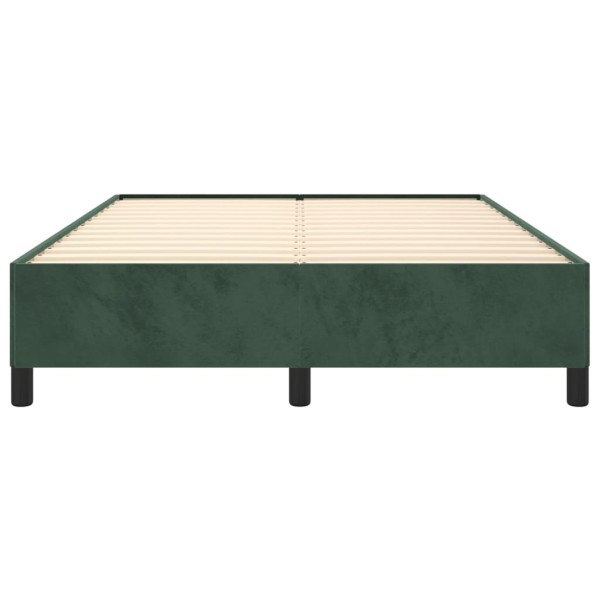 Estructura de cama de terciopelo verde 140x190 cm Estructura de cama de terciopelo verde 140x190 cm