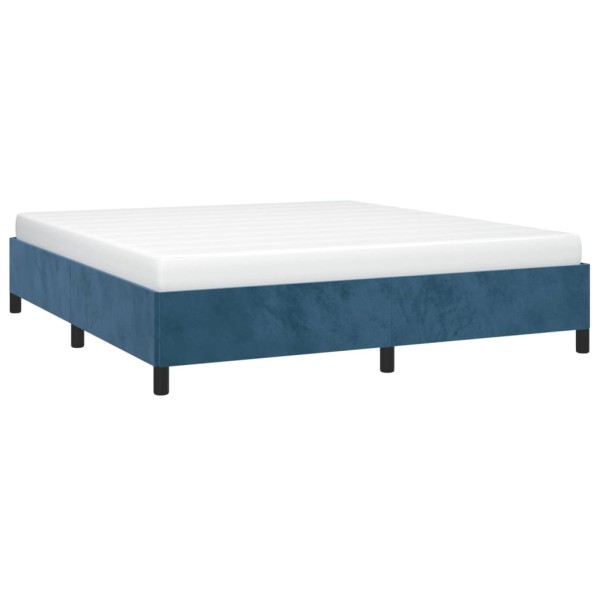 Estructura de cama de terciopelo azul 180x200 cm Estructura de cama de terciopelo azul 180x200 cm