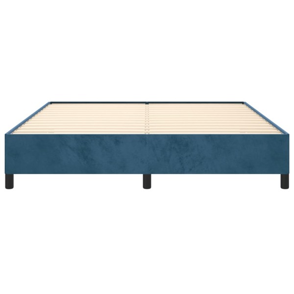 Estructura de cama de terciopelo azul 180x200 cm Estructura de cama de terciopelo azul 180x200 cm