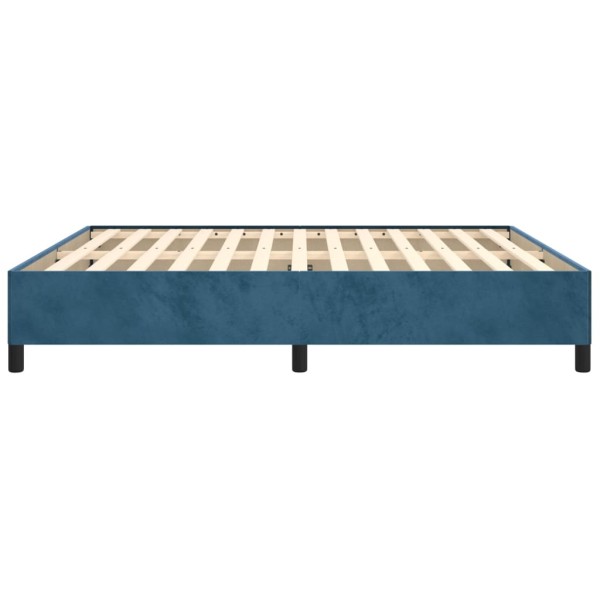 Estructura de cama de terciopelo azul 180x200 cm Estructura de cama de terciopelo azul 180x200 cm