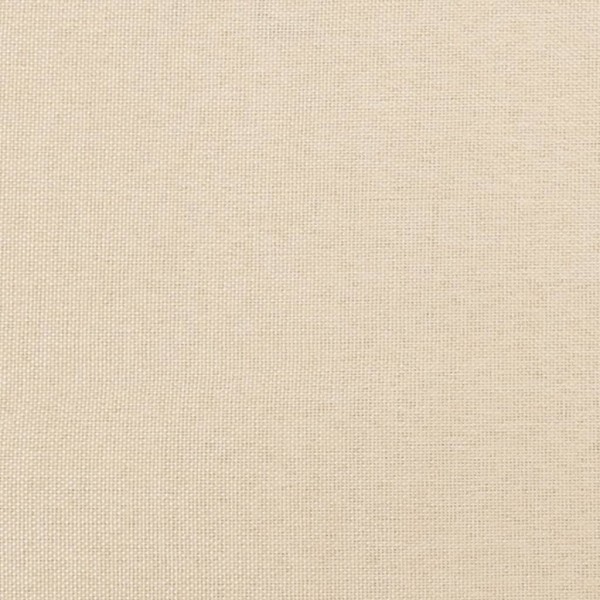 Estructura de cama con cabecero de tela color crema 140x190 cm