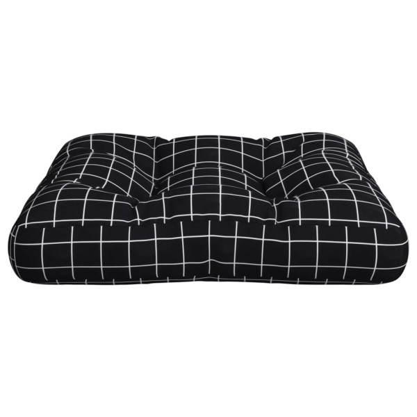 Cojín para palés tela Oxford a cuadros negro 60x61,5x10 cm Cojín para palés tela Oxford a cuadros negro 60x61,5x10 cm