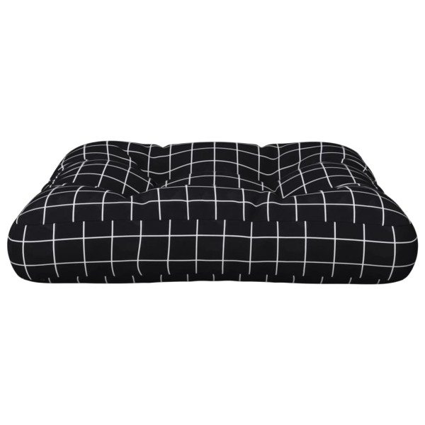 Cojín para palés tela Oxford a cuadros negro 60x61,5x10 cm Cojín para palés tela Oxford a cuadros negro 60x61,5x10 cm