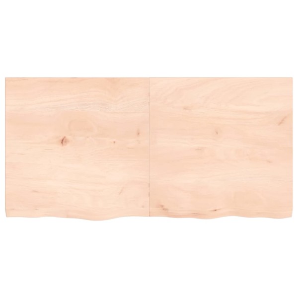 Estante de pared madera maciza roble sin tratar 120x60x(2-4) cm