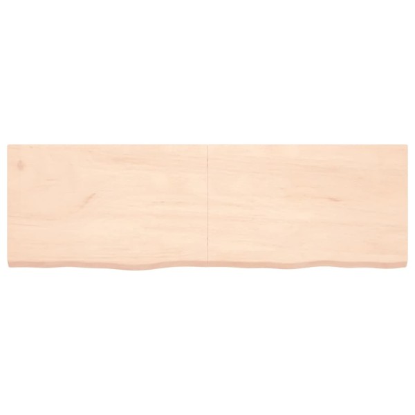 Estante de pared madera maciza roble sin tratar 160x50x(2-4) cm Estante de pared madera maciza roble sin tratar 160x50x(2-4) cm