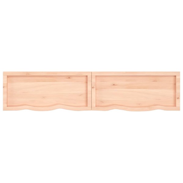 Estante de pared madera maciza roble sin tratar 180x40x(2-6) cm