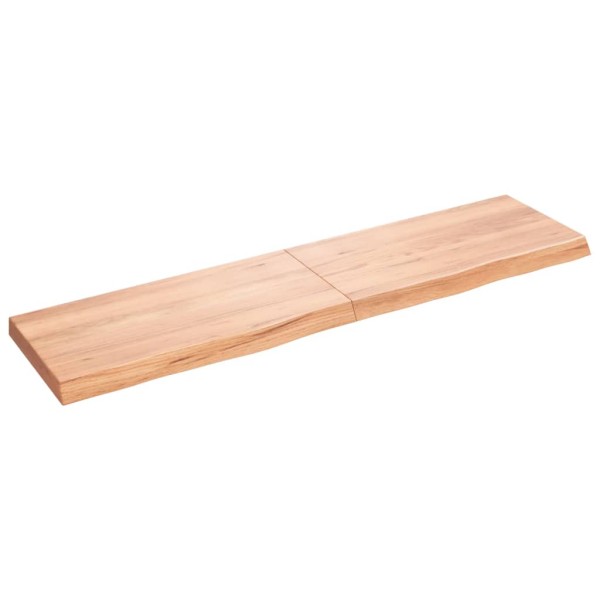Estante pared madera roble tratada marrón claro 160x40x(2-6) cm Estante pared madera roble tratada marrón claro 160x40x(2-6) cm