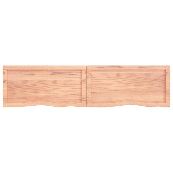 Estante pared madera roble tratada marrón claro 160x40x(2-6) cm Estante pared madera roble tratada marrón claro 160x40x(2-6) cm