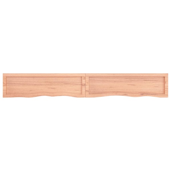 Estante pared madera roble tratada marrón claro 200x30x(2-4) cm Estante pared madera roble tratada marrón claro 200x30x(2-4) cm