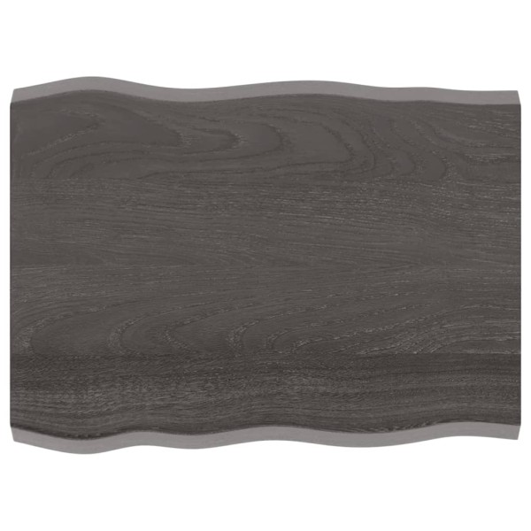Tablero mesa madera tratada borde vivo marrón 80x60x(2-4) cm Tablero mesa madera tratada borde vivo marrón 80x60x(2-4) cm