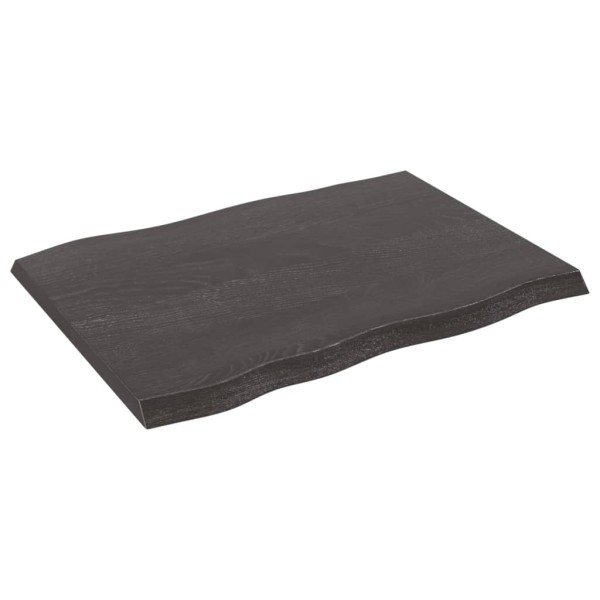 Tablero mesa madera tratada borde vivo marrón 80x60x(2-4) cm Tablero mesa madera tratada borde vivo marrón 80x60x(2-4) cm