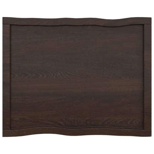 Tablero mesa madera tratada borde vivo marrón 80x60x(2-4) cm Tablero mesa madera tratada borde vivo marrón 80x60x(2-4) cm