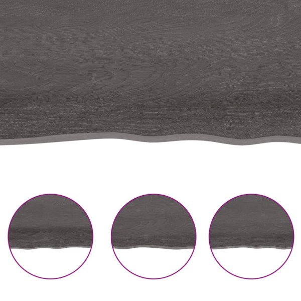 Tablero mesa madera tratada borde vivo marrón 80x60x(2-4) cm Tablero mesa madera tratada borde vivo marrón 80x60x(2-4) cm