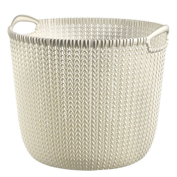 Curver Cesta de almacenamiento Knit redonda L blanco crema Curver Cesta de almacenamiento Knit redonda L blanco crema