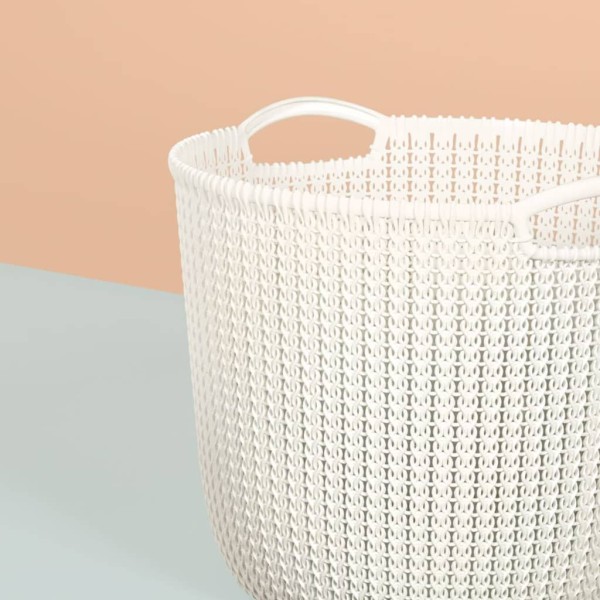 Curver Cesta de almacenamiento Knit redonda L blanco crema Curver Cesta de almacenamiento Knit redonda L blanco crema
