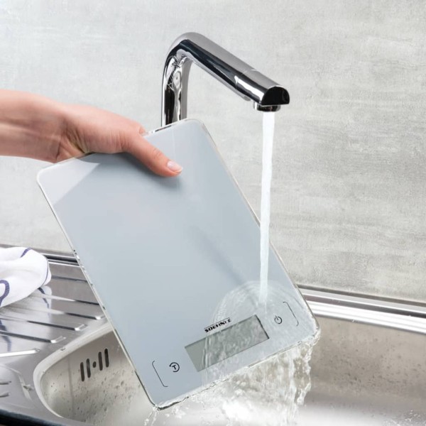Soehnle Báscula de cocina digital Page Aqua Proof plateado 10 kg Soehnle Báscula de cocina digital Page Aqua Proof plateado 10 kg