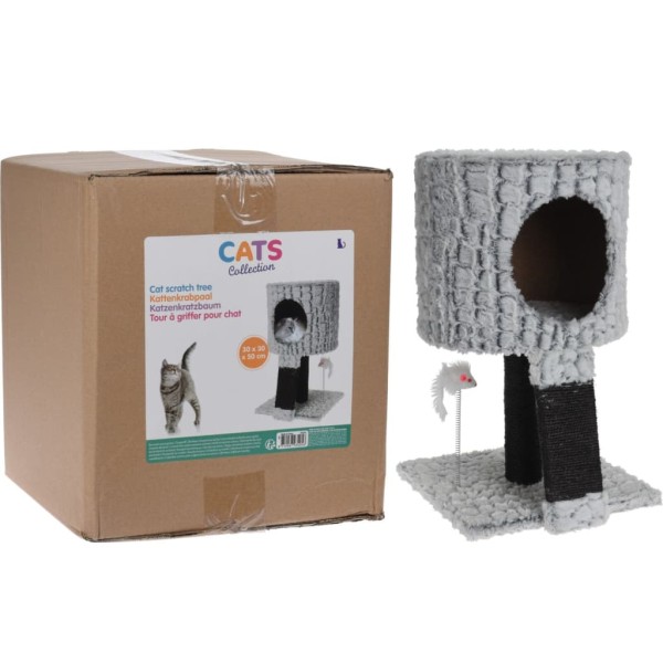 Pets Collection Rascador de gatos con soporte y ratón 30x30x40 Pets Collection Rascador de gatos con soporte y ratón 30x30x40