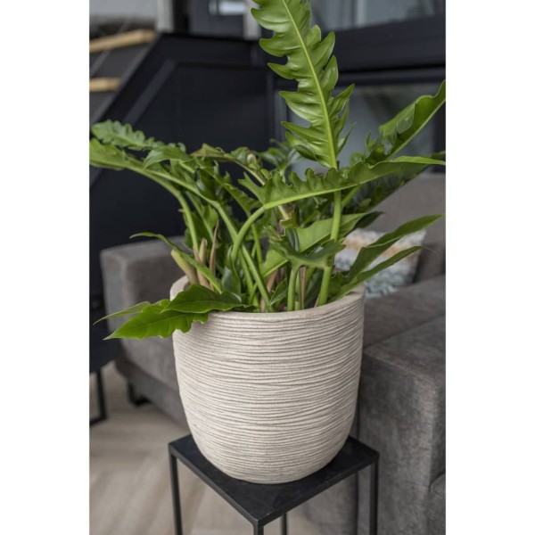 Capi Macetero Waste Rib beige terrazo 43x41 cm Capi Macetero Waste Rib beige terrazo 43x41 cm