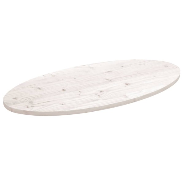 Tablero de mesa ovalado madera maciza pino blanco 100x50x2,5 cm Tablero de mesa ovalado madera maciza pino blanco 100x50x2,5 cm