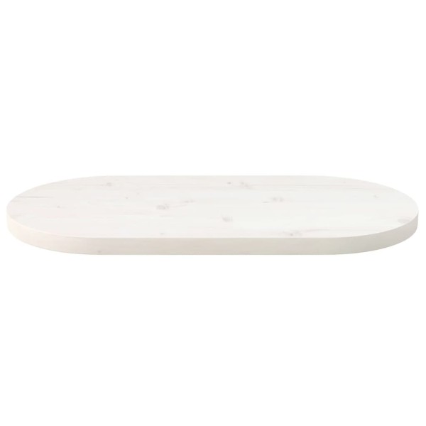 Tablero de mesa ovalado madera maciza pino blanco 70x35x2,5 cm Tablero de mesa ovalado madera maciza pino blanco 70x35x2,5 cm