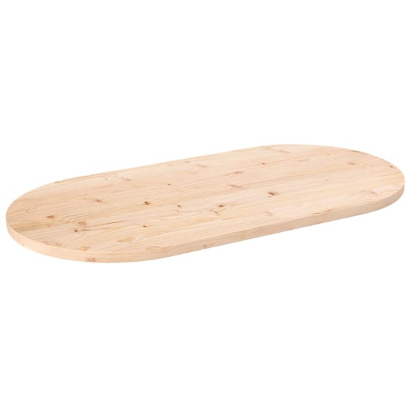 Tablero de mesa ovalado madera maciza de pino 110x55x2,5 cm