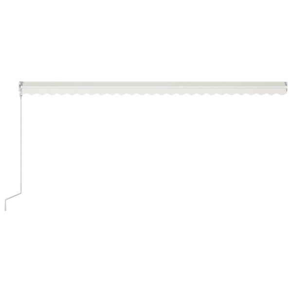 Toldo retráctil automático color crema 600x300 cm Toldo retráctil automático color crema 600x300 cm
