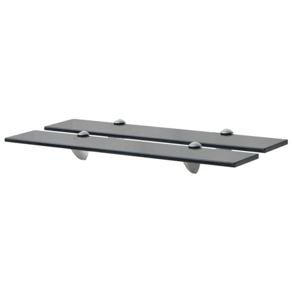 Estantes flotantes 2 unidades vidrio 8 mm 60x20 cm Estantes flotantes 2 unidades vidrio 8 mm 60x20 cm