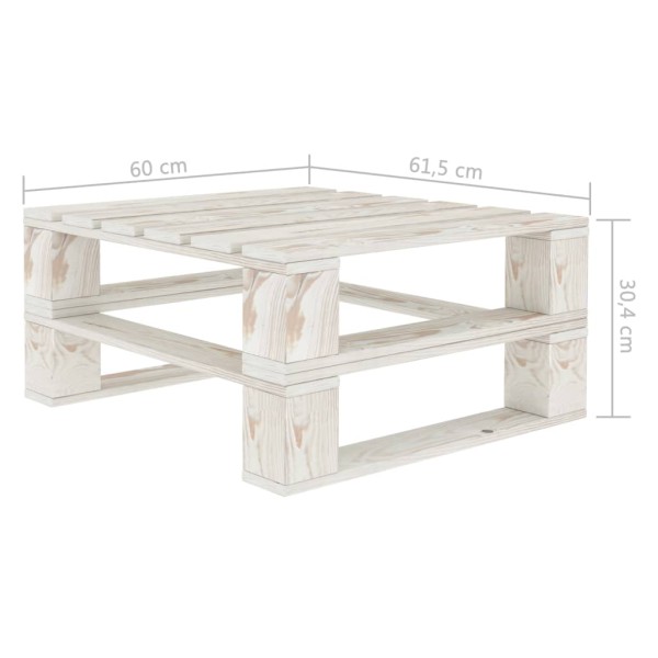 Otomana de palets de jardín madera con cojín crema Otomana de palets de jardín madera con cojín crema