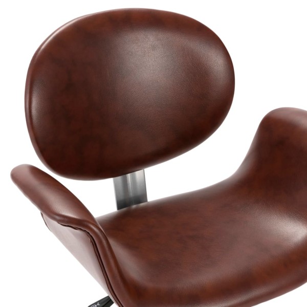 Silla de oficina giratoria de cuero sintético marrón Silla de oficina giratoria de cuero sintético marrón