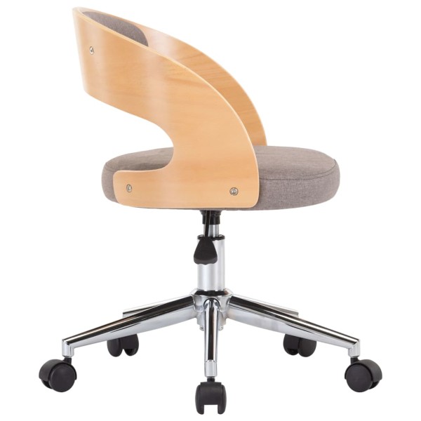 Sillas comedor giratorias 2 uds madera curvada tela gris taupe Sillas comedor giratorias 2 uds madera curvada tela gris taupe