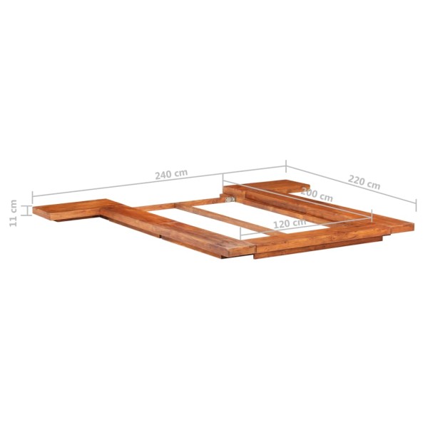Estructura para futón japonés madera maciza de acacia 120x200 cm Estructura para futón japonés madera maciza de acacia 120x200 cm