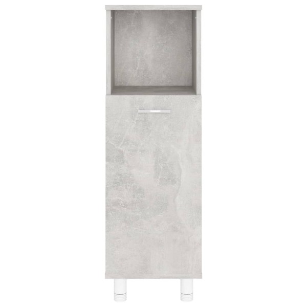 Conjunto de muebles de baño 3 piezas aglomerado gris hormigón Conjunto de muebles de baño 3 piezas aglomerado gris hormigón