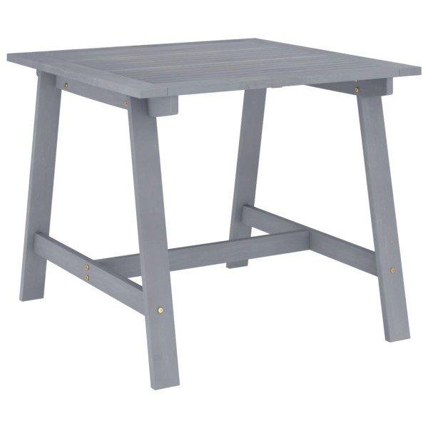 Juego de comedor de jardín 3 pzas madera maciza de acacia gris Juego de comedor de jardín 3 pzas madera maciza de acacia gris