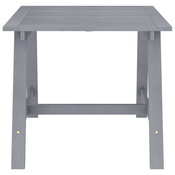 Juego de comedor de jardín 3 pzas madera maciza de acacia gris Juego de comedor de jardín 3 pzas madera maciza de acacia gris