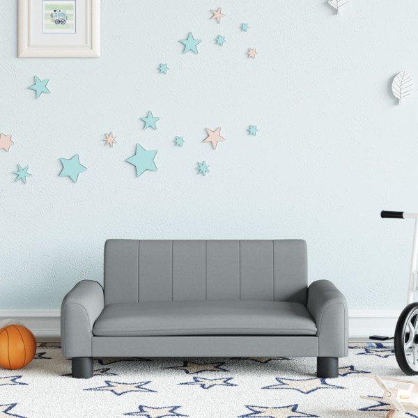 Sofá para niños de tela gris claro 70x45x30 cm Sofá para niños de tela gris claro 70x45x30 cm
