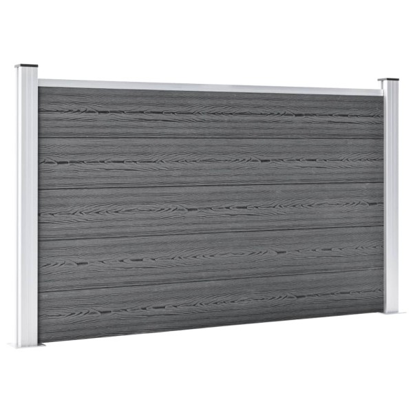 Valla de jardín de WPC gris 699x106 cm Valla de jardín de WPC gris 699x106 cm