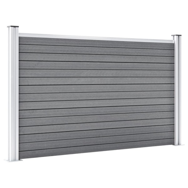 Valla de jardín de WPC gris 699x106 cm Valla de jardín de WPC gris 699x106 cm
