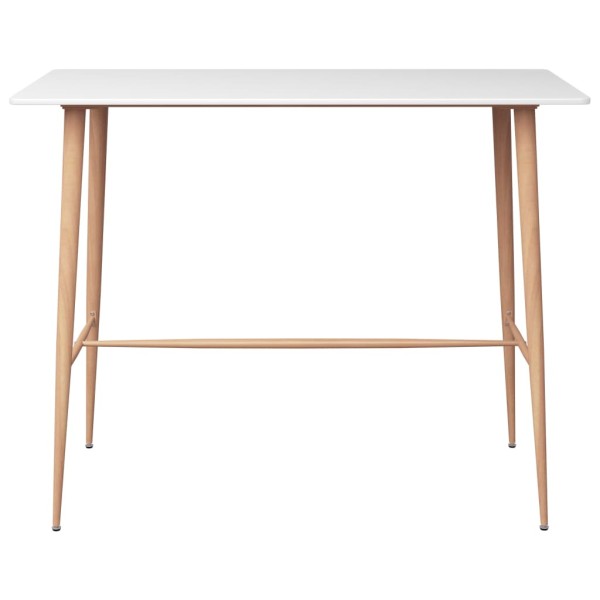Juego de mesa alta y taburetes de bar 3 piezas negro y blanco