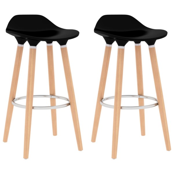 Juego de mesa alta y taburetes de bar 3 piezas negro y blanco