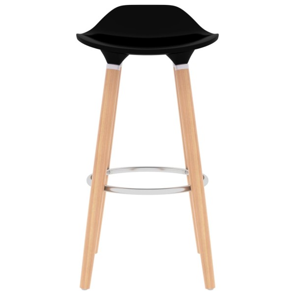 Juego de mesa alta y taburetes de bar 3 piezas negro y blanco