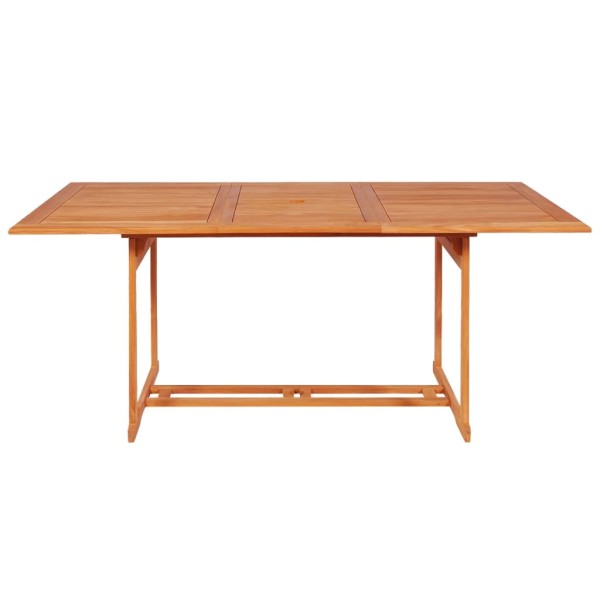 Set de comedor para jardín 7 piezas teca maciza y cojines gris Set de comedor para jardín 7 piezas teca maciza y cojines gris