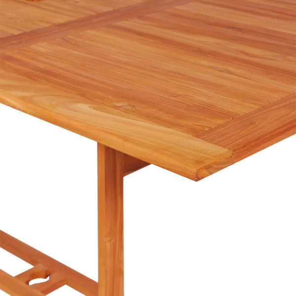 Set de comedor para jardín 7 piezas teca maciza y cojines gris Set de comedor para jardín 7 piezas teca maciza y cojines gris