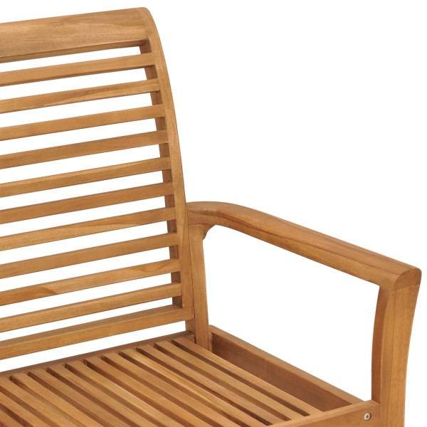 Banco de jardín madera maciza de teca con cojín beige 112 cm Banco de jardín madera maciza de teca con cojín beige 112 cm