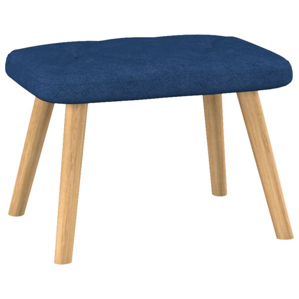 Silla mecedora con reposapiés tela azul Silla mecedora con reposapiés tela azul